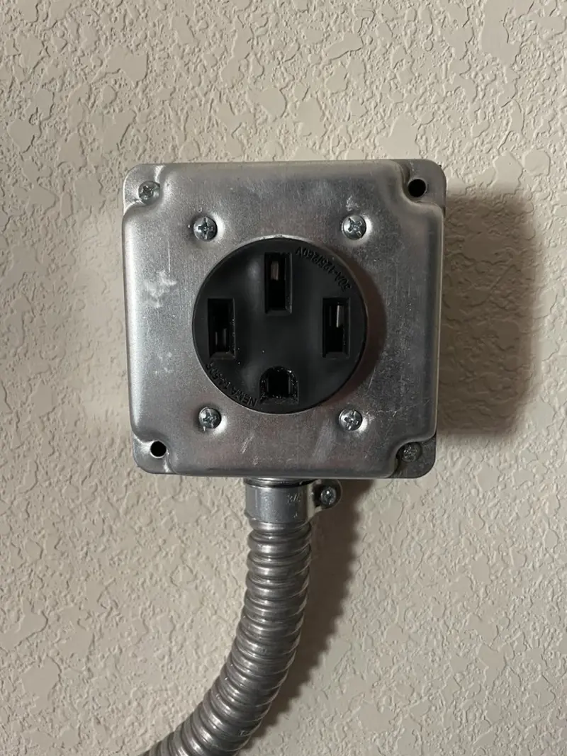 NEMA 14-50 outlet installed for Electrical Panel Upgrade in Orangevale